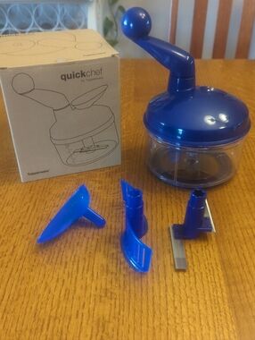 Tupperware │ Quick Chef Food Processor Chopper System │Sapphire Blue